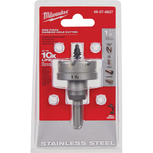 One-Piece Carbide Hole Cutters, 1-1/2", 3/16" Depth of Cut Moffatt Supply & Specialties