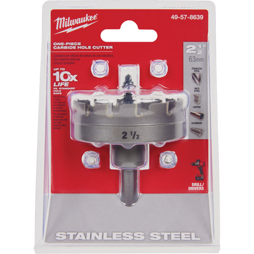 One-Piece Carbide Hole Cutters, 2-1/2", 3/16" Depth of Cut Moffatt Supply & Specialties