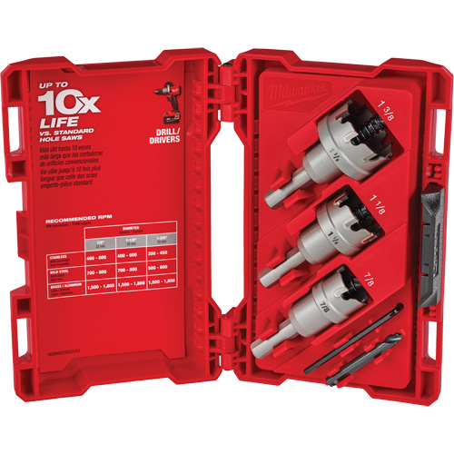 One-Piece Carbide Hole Cutter Set, 4 Pieces, Carbide Moffatt Supply & Specialties
