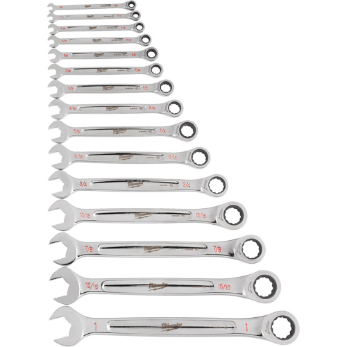Ratcheting Wrench Set, Combination, 15 Pieces, Imperial Moffatt Supply & Specialties