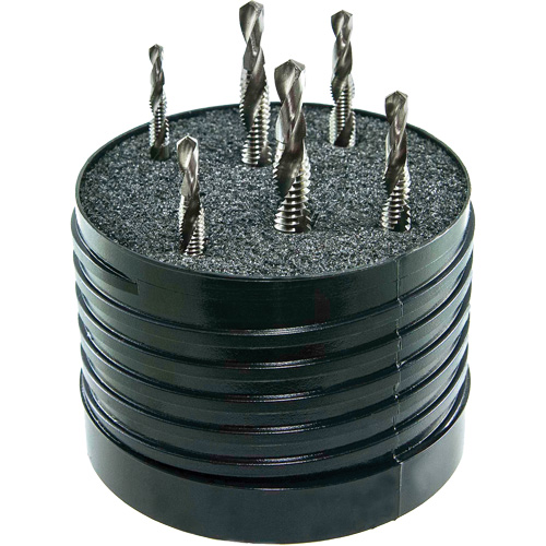 DRILLCO Combined Tap & Drill Set, 6 Pieces, High Speed Steel Moffatt Supply & Specialties