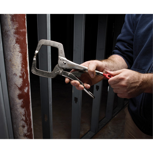 Torque Lock Locking Pliers with Regular Jaws, 11" Length, C-Clamp Moffatt Supply & Specialties