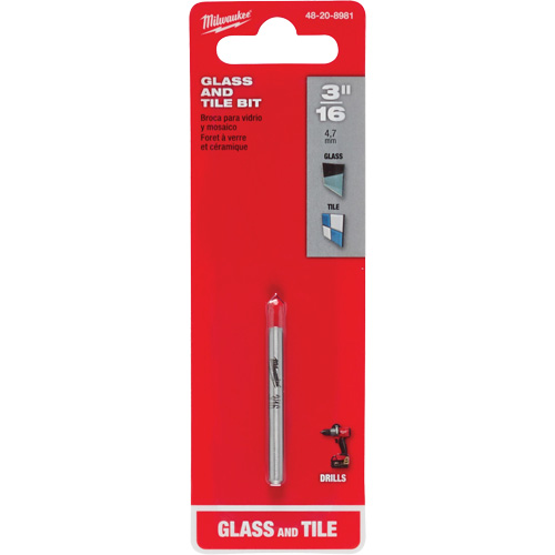 Glass & Tile Bit, 3/16", Carbide Moffatt Supply & Specialties