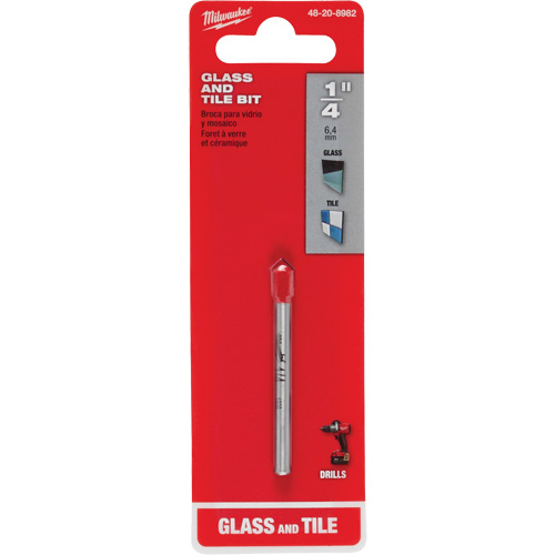 Glass & Tile Bit, 1/4", Carbide Moffatt Supply & Specialties