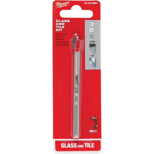Glass & Tile Bit, 3/8", Carbide Moffatt Supply & Specialties