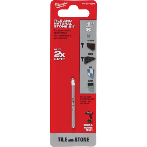 Foret pour la pierre naturelle, 1/8", Carbure Moffatt Supply & Specialties