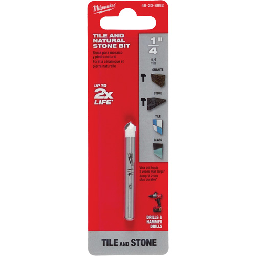 Foret pour la pierre naturelle, 1/4", Carbure Moffatt Supply & Specialties