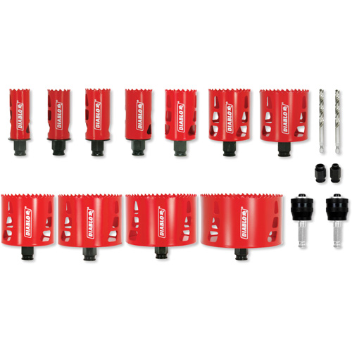 Ensemble de scie-cloche bim&eacute;tallique de plombier, 17 morceaux Moffatt Supply & Specialties