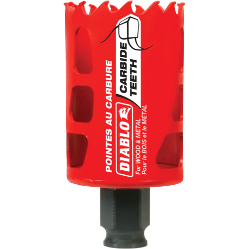 Wood & Metal Hole Saw, 1-3/4", 2-3/8" Depth of Cut, Carbide Moffatt Supply & Specialties