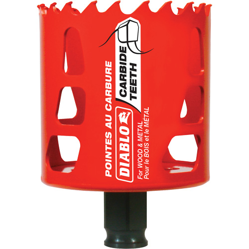 Scie cloche pour bois et m&eacute;tal, 2-1/2", Profondeur de la coupe 2-3/8", Carbure Moffatt Supply & Specialties