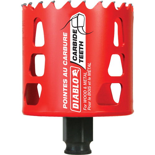 Scie cloche pour bois et m&eacute;tal, 2-11/16", Profondeur de la coupe 2-3/8", Carbure Moffatt Supply & Specialties