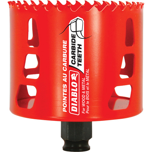 Scie cloche pour bois et m&eacute;tal, 3-1/4", Profondeur de la coupe 2-3/8", Carbure Moffatt Supply & Specialties