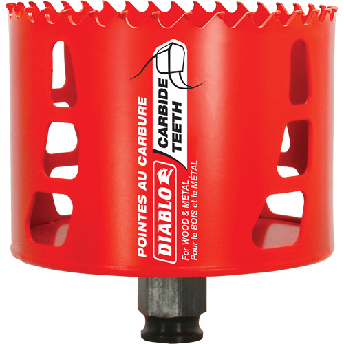 Scie cloche pour bois et m&eacute;tal, 3-1/2", Profondeur de la coupe 2-3/8", Carbure Moffatt Supply & Specialties