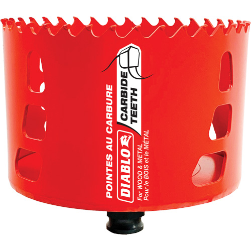 Scie cloche pour bois et m&eacute;tal, 4", Profondeur de la coupe 2-3/8", Carbure Moffatt Supply & Specialties