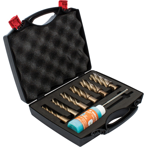 Ensemble de fraises annulaires &agrave; carotter SST, Bronze, Profondeur de la coupe de 2", Tige 3/4" Moffatt Supply & Specialties