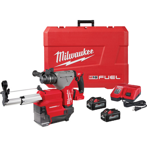 M18 Fuel SDS Plus Rotary Hammer with Hammervac Dust Extractor Kit, 18 V, 1-1/8" - 3", 800 RPM Moffatt Supply & Specialties