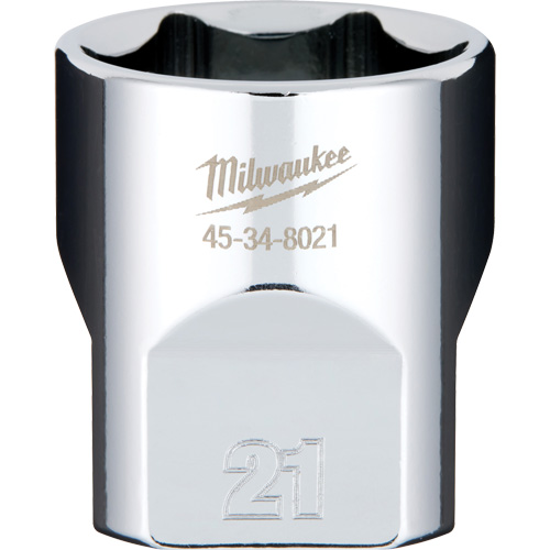 Metric Socket with Four Flat Sides, 21 mm, 3/8" Drive, 6 Points Moffatt Supply & Specialties