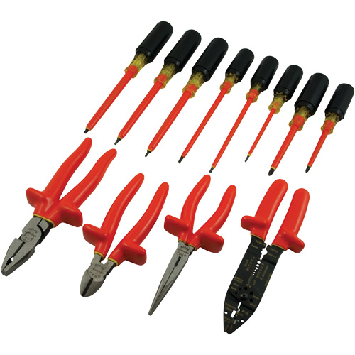 Insulated Screwdriver & Pliers Set, 1000 V, 12 Pcs Moffatt Supply & Specialties