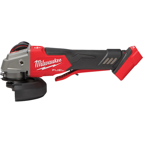 Meuleuse &agrave; frein &agrave; vitesse variable avec interrupteur &agrave; glissi&egrave;re non verrouillable M18 Fuel, 18 V, Mandrin 5"/4-1/2", Lithium-ion Moffatt Supply & Specialties