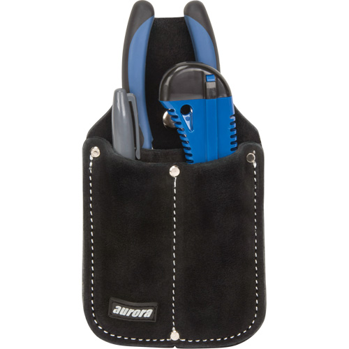 Utility Pouch, Knife Holder, Leather, 3 Pockets Moffatt Supply & Specialties