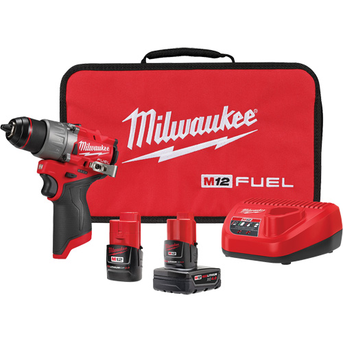 M12 Fuel Drill/Driver Kit, Lithium-Ion, 12 V, 1/2" Chuck, 400 in-lbs Torque Moffatt Supply & Specialties