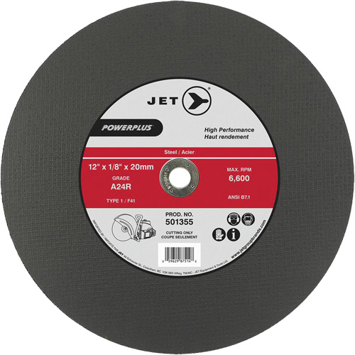 Meule &agrave; tronçonner PowerPlus A24R, 14" x 1/8", Arbre de 20 mm, Type 1, 5500 Tr/min Moffatt Supply & Specialties