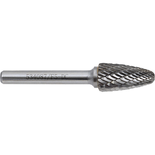 F5-DC Jet-Kut&reg; GP Carbide Burr, 1/2" Dia., 1" Depth of Cut Moffatt Supply & Specialties