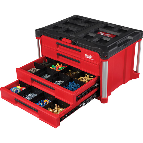 Boîte &agrave; outils avec 4 tiroirs PackOut, 16-3/10" x 22-1/5" x 14-3/10", Rouge Moffatt Supply & Specialties