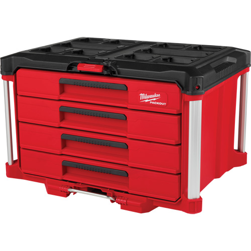 Boîte &agrave; outils avec 4 tiroirs PackOut, 16-3/10" x 22-1/5" x 14-3/10", Rouge Moffatt Supply & Specialties