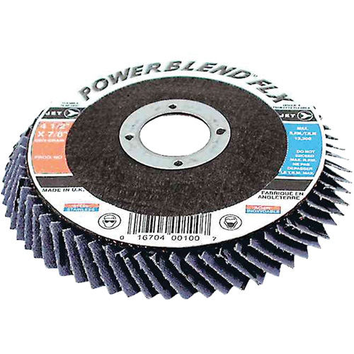 Disques &agrave; lamelles haute performance PowerBlend FLX, 4-1/2" x Type 27, Grain Z40, Zirconium Moffatt Supply & Specialties