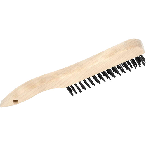 4SH Hand Scratch Brushes, Carbon Steel, 4 x 16 Wire Rows, 10" Long Moffatt Supply & Specialties
