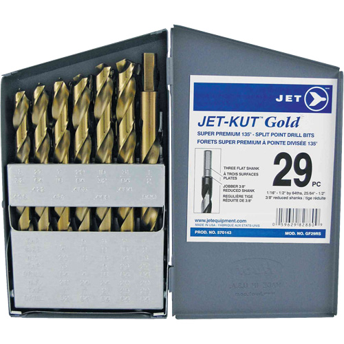 GF29RS Jeu de forets, 29 morceaux, Acier alli&eacute; Moffatt Supply & Specialties