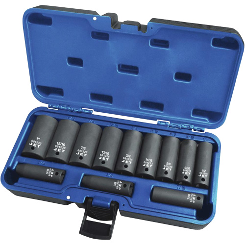PS1238D Sockets - Sets, 12 Pcs, Impact, 3/8" Drive Size, Deep Moffatt Supply & Specialties