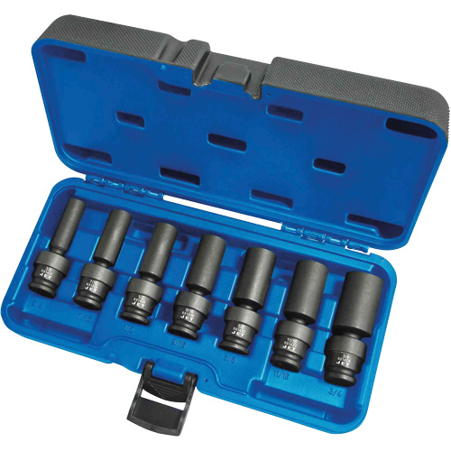 Jeux de douilles universelles, 7 Mcx, Chocs, Prise de 3/8", Profond Moffatt Supply & Specialties
