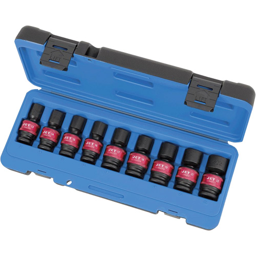 PSU912M Universal Socket Sets, 9 Pcs, Impact, 1/2" Drive Size Moffatt Supply & Specialties