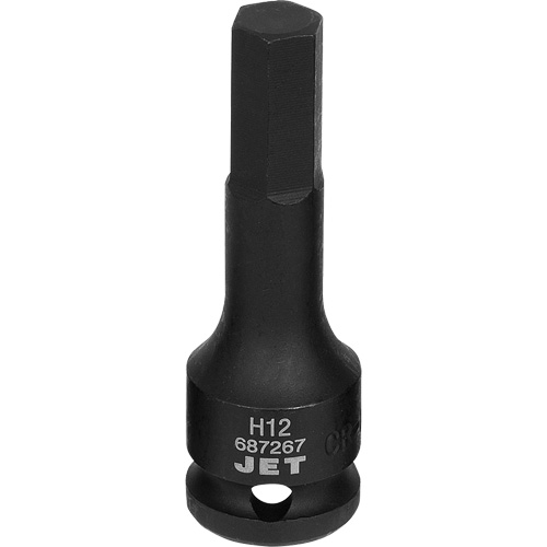 Impact Socket Bits, Hex, 12 mm x 1/2" Drive Moffatt Supply & Specialties