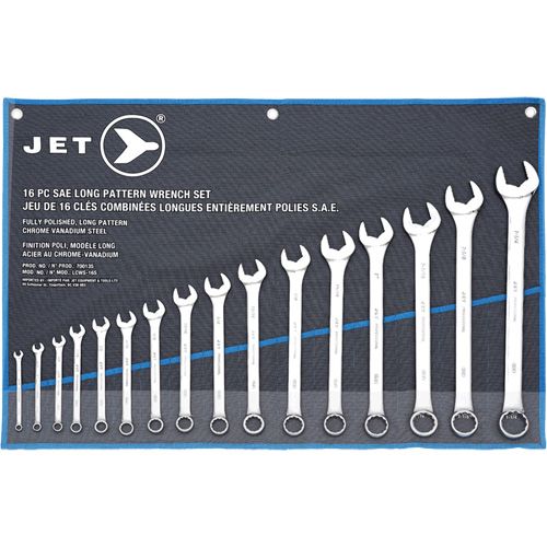 LCWS-16S Long Pattern Combination Wrench Sets, Combination, 16 Pieces, Imperial Moffatt Supply & Specialties