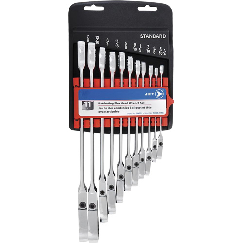 RCWS-11FS Flex Head Wrench Sets, Combination/Flex Head, 11 Pieces, Imperial Moffatt Supply & Specialties