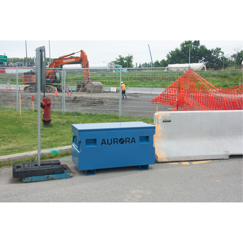 Jobsite Tool Box, 48" x 24" x 27-3/5", Steel, Blue Moffatt Supply & Specialties