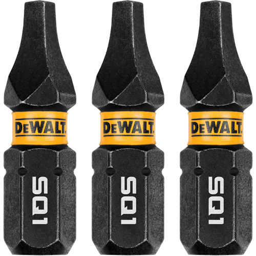 3-Piece FLEXTORQ&reg; Impact Screwdriving Bits, Square, #1, 1/4" Drive Moffatt Supply & Specialties