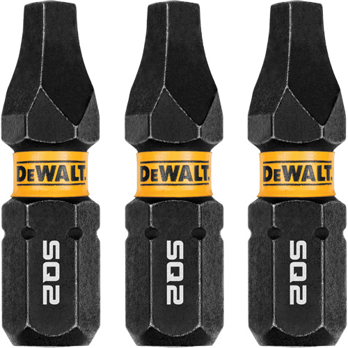 3-Piece FLEXTORQ&reg; Impact Screwdriving Bits, Square, #2, 1/4" Drive Moffatt Supply & Specialties