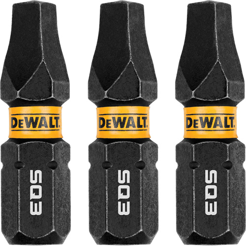3-Piece FLEXTORQ&reg; Impact Screwdriving Bits, Square, #3, 1/4" Drive Moffatt Supply & Specialties