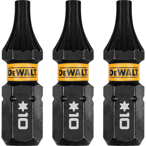 3-Piece FLEXTORQ&reg; Impact Screwdriving Bits, Torx, T-10, 1/4" Drive Moffatt Supply & Specialties