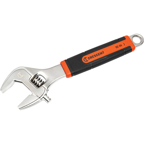 Adjustable Wrench, 10" L, 2-7/10"/38 mm Max Width, Chrome/Polished Moffatt Supply & Specialties