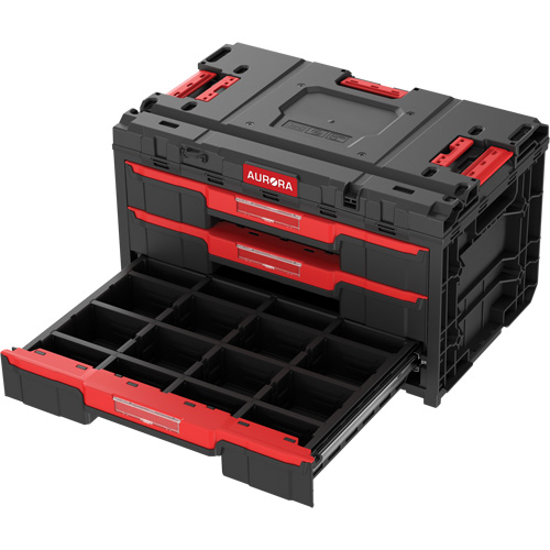 Arx&reg; 3-Drawer Toolbox, 23-1/10" x 15" x 13-2/5", Black Moffatt Supply & Specialties