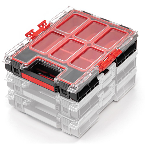 Arx Medium Organizer with Bins, 10-3/10" x 14-3/10" x 3", Black Moffatt Supply & Specialties