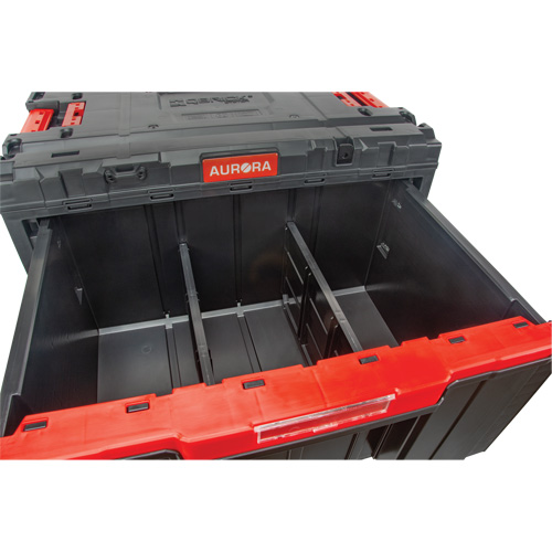 Arx&reg; Single Drawer Toolbox, 11-1/5" W x 18-3/10" D x 9-1/10" H, Black/Red Moffatt Supply & Specialties