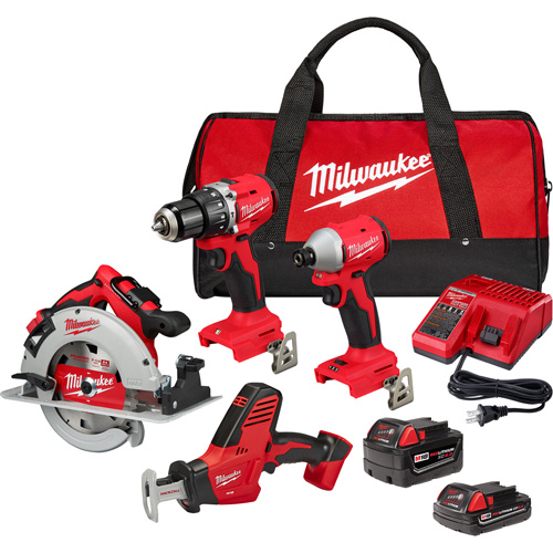 4-Tool Combo Kit, Lithium-Ion, 18 V Moffatt Supply & Specialties