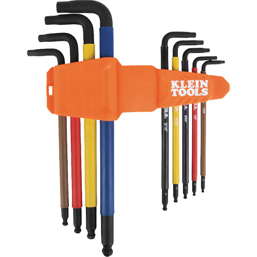 Jeu de cl&eacute; hex de style L extra longues et chromocod&eacute;es avec support, 9 mcx, Imp&eacute;rial Moffatt Supply & Specialties