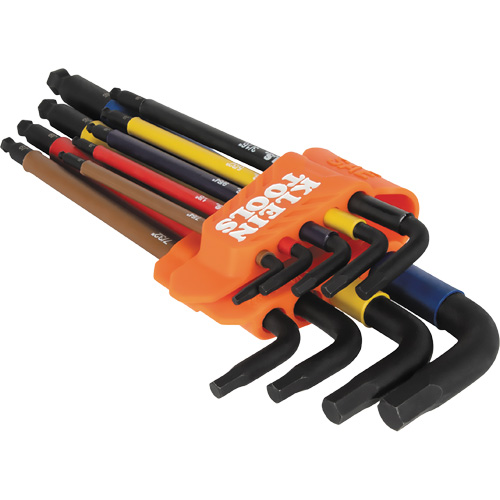 Jeu de cl&eacute; hex de style L extra longues et chromocod&eacute;es avec support, 9 mcx, Imp&eacute;rial Moffatt Supply & Specialties